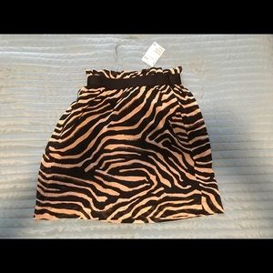 NWT H&M Tan/Black Zebra print Skirt